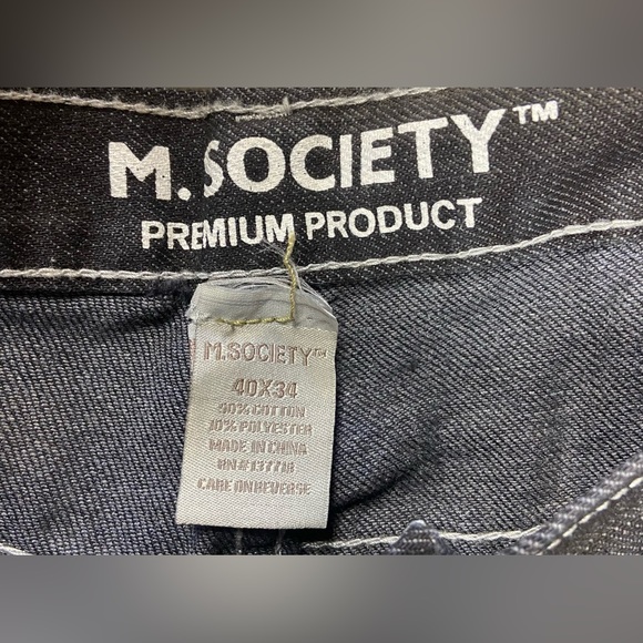 NWT M SOCIETY MEN FASHIONABLE JEANS SIZE 40 INSEAM 34 - Picture 6 of 7